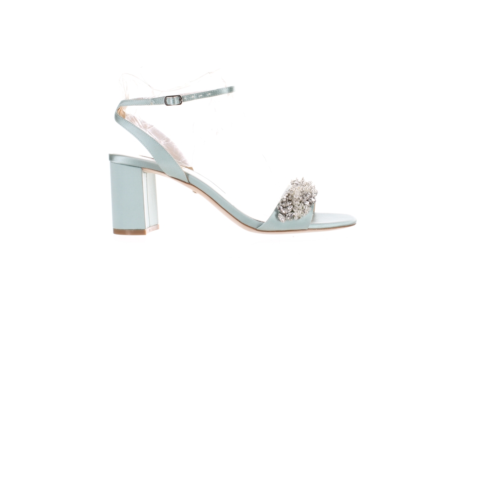 Badgley Mischka Womens Clara Blue Radiance Ankle Strap Heels Size 9.5 Medium (B,